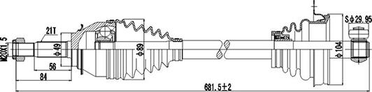 Dynamatrix DDS245084 - Antriebswelle alexcarstop-ersatzteile.com