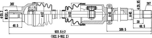 Dynamatrix DDS234163 - Antriebswelle alexcarstop-ersatzteile.com