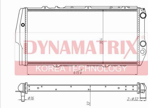 Dynamatrix DR604781 - Kühler, Motorkühlung alexcarstop-ersatzteile.com