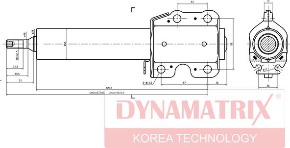 Dynamatrix DSA335810 - Stoßdämpfer alexcarstop-ersatzteile.com