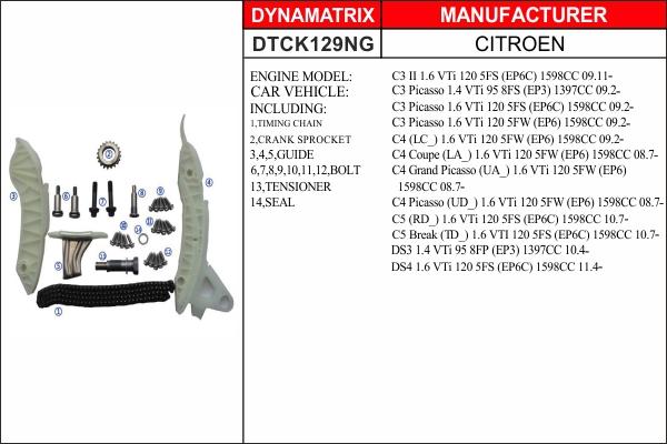 Dynamatrix DTCK129NG - Steuerkettensatz alexcarstop-ersatzteile.com