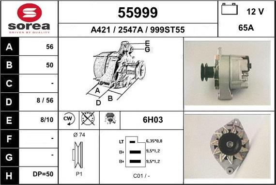 EAI 55999 - Generator alexcarstop-ersatzteile.com