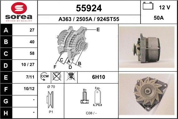 EAI 55924 - Generator alexcarstop-ersatzteile.com