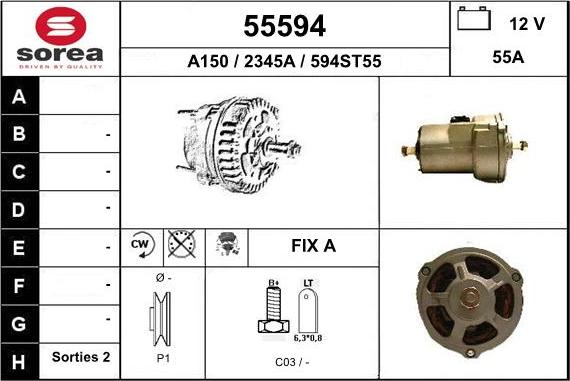 EAI 55594 - Generator alexcarstop-ersatzteile.com