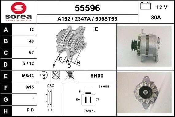 EAI 55596 - Generator alexcarstop-ersatzteile.com