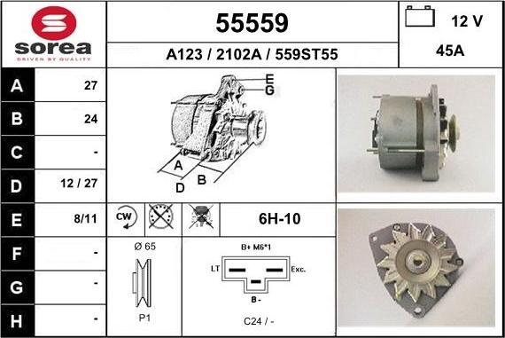 EAI 55559 - Generator alexcarstop-ersatzteile.com