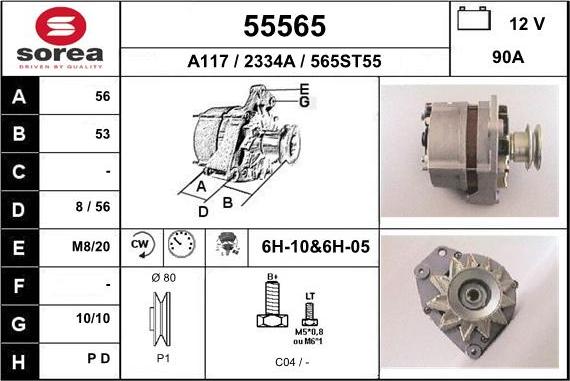 EAI 55565 - Generator alexcarstop-ersatzteile.com