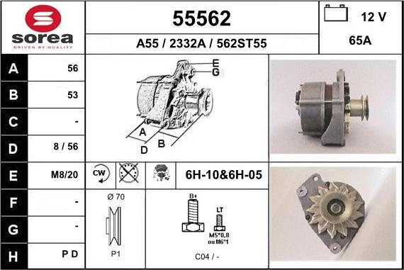 EAI 55562 - Generator alexcarstop-ersatzteile.com