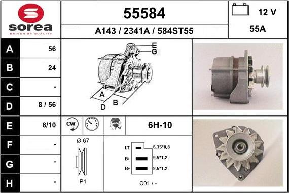 EAI 55584 - Generator alexcarstop-ersatzteile.com