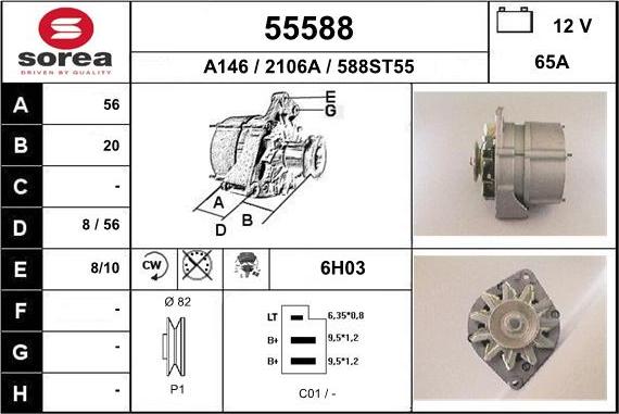 EAI 55588 - Generator alexcarstop-ersatzteile.com