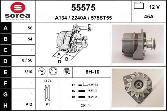 EAI 55575 - Generator alexcarstop-ersatzteile.com