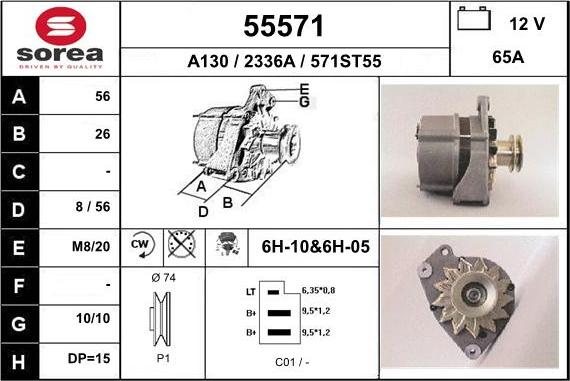 EAI 55571 - Generator alexcarstop-ersatzteile.com