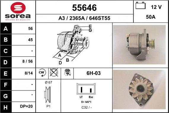 EAI 55646 - Generator alexcarstop-ersatzteile.com