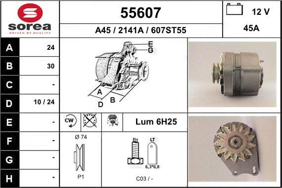 EAI 55607 - Generator alexcarstop-ersatzteile.com