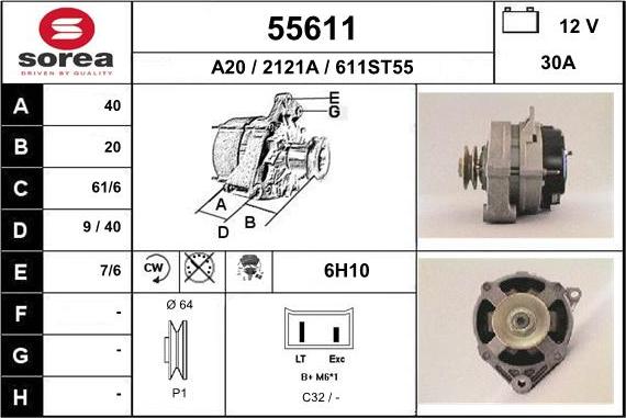 EAI 55611 - Generator alexcarstop-ersatzteile.com