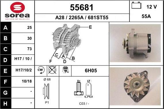 EAI 55681 - Generator alexcarstop-ersatzteile.com