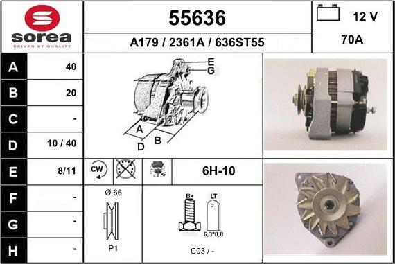 EAI 55636 - Generator alexcarstop-ersatzteile.com