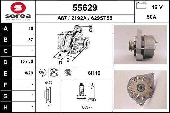 EAI 55629 - Generator alexcarstop-ersatzteile.com