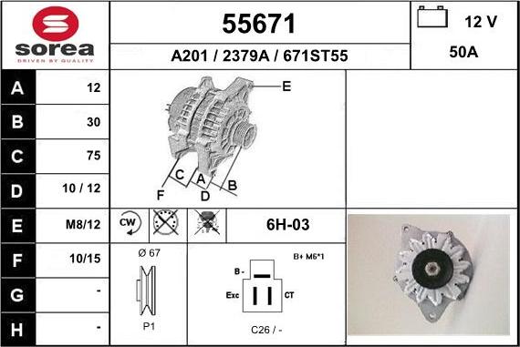 EAI 55671 - Generator alexcarstop-ersatzteile.com