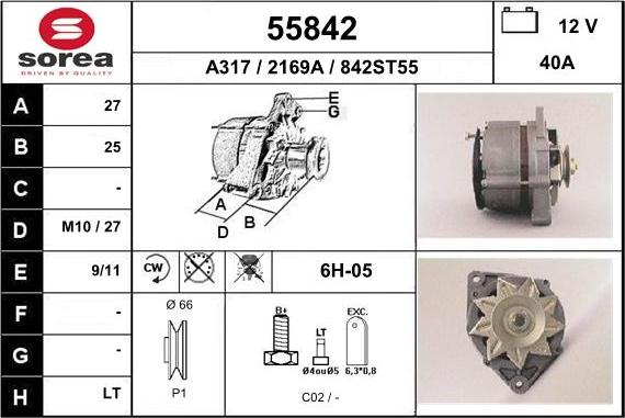 EAI 55842 - Generator alexcarstop-ersatzteile.com