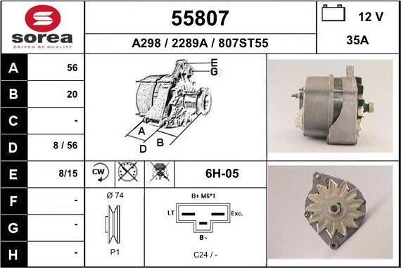 EAI 55807 - Generator alexcarstop-ersatzteile.com