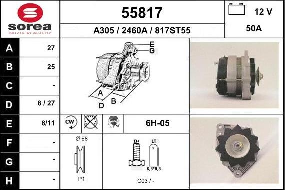 EAI 55817 - Generator alexcarstop-ersatzteile.com