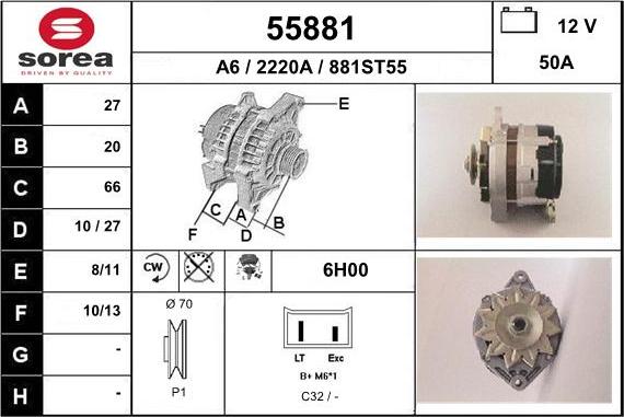 EAI 55881 - Generator alexcarstop-ersatzteile.com