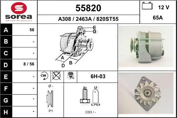 EAI 55820 - Generator alexcarstop-ersatzteile.com