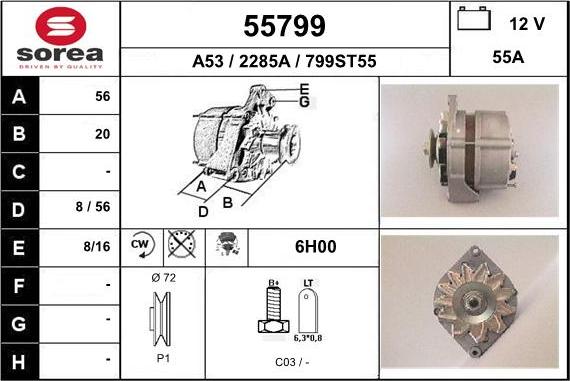 EAI 55799 - Generator alexcarstop-ersatzteile.com