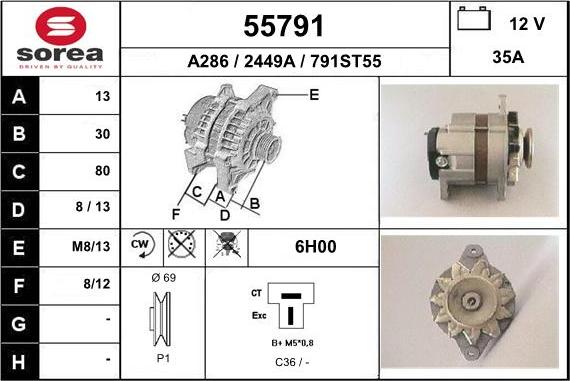 EAI 55791 - Generator alexcarstop-ersatzteile.com