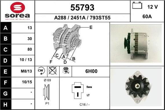 EAI 55793 - Generator alexcarstop-ersatzteile.com