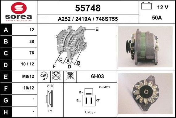 EAI 55748 - Generator alexcarstop-ersatzteile.com