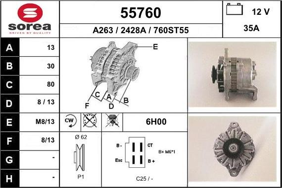 EAI 55760 - Generator alexcarstop-ersatzteile.com