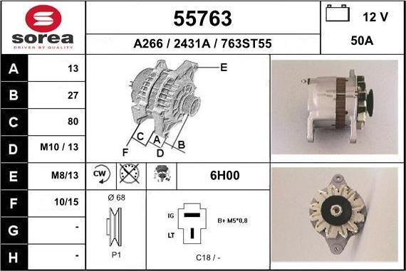 EAI 55763 - Generator alexcarstop-ersatzteile.com