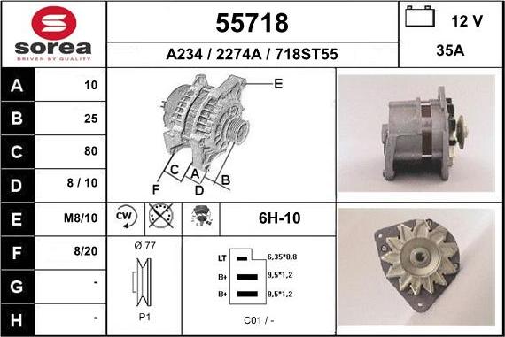 EAI 55718 - Generator alexcarstop-ersatzteile.com