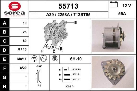 EAI 55713 - Generator alexcarstop-ersatzteile.com