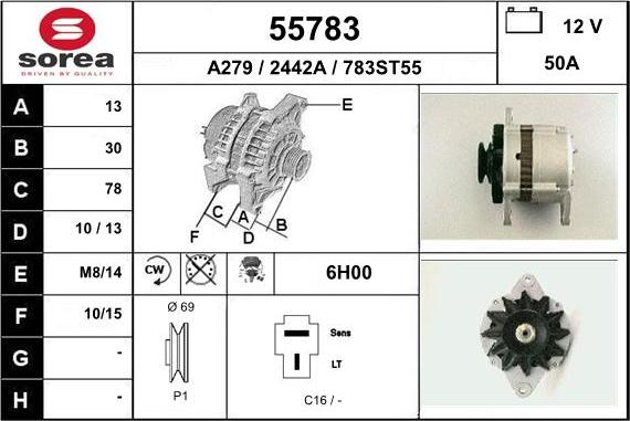 EAI 55783 - Generator alexcarstop-ersatzteile.com