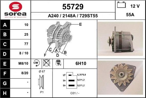 EAI 55729 - Generator alexcarstop-ersatzteile.com