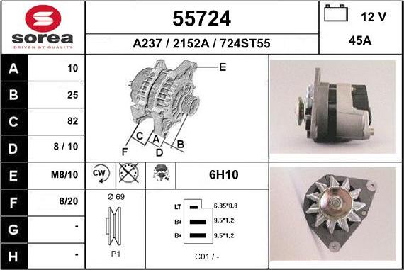 EAI 55724 - Generator alexcarstop-ersatzteile.com