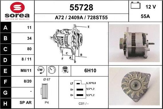 EAI 55728 - Generator alexcarstop-ersatzteile.com