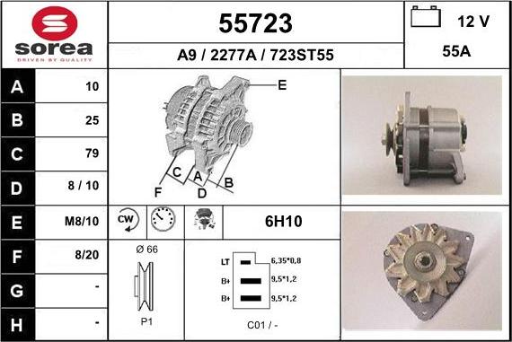 EAI 55723 - Generator alexcarstop-ersatzteile.com