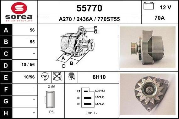 EAI 55770 - Generator alexcarstop-ersatzteile.com