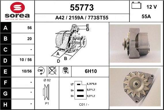 EAI 55773 - Generator alexcarstop-ersatzteile.com