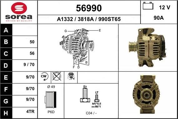 EAI 56990 - Generator alexcarstop-ersatzteile.com