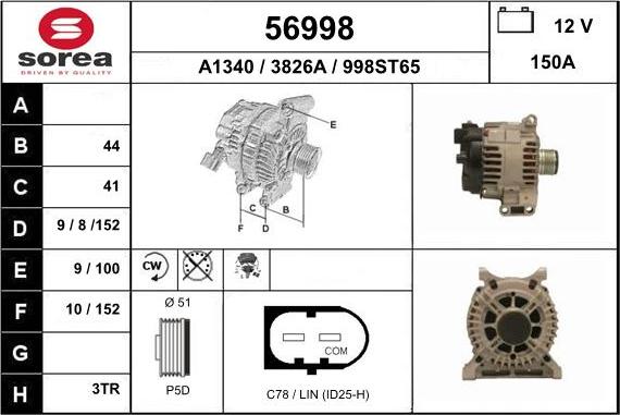 EAI 56998 - Generator alexcarstop-ersatzteile.com