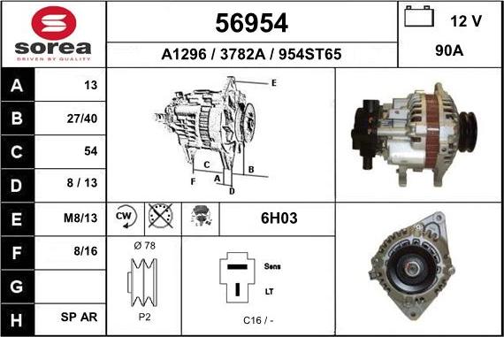 EAI 56954 - Generator alexcarstop-ersatzteile.com