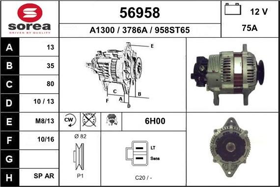 EAI 56958 - Generator alexcarstop-ersatzteile.com