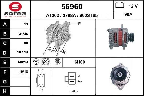 EAI 56960 - Generator alexcarstop-ersatzteile.com