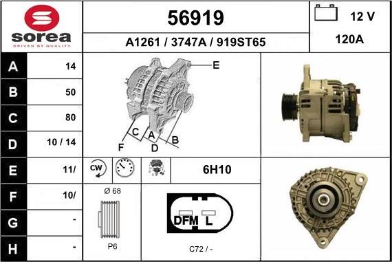 EAI 56919 - Generator alexcarstop-ersatzteile.com