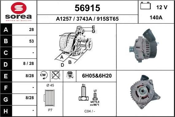 EAI 56915 - Generator alexcarstop-ersatzteile.com